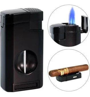adorini Triple Jet Lighter V-Cut Gun Metal