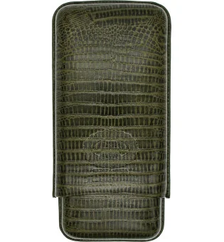 Hoyo de Monterrey Cigar Case Leather green 3 pcs.
