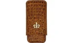 Montecristo Fleur de Lis Cigar Case Leather Croco brown 3 pcs.