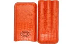 Partagas Linea Classic Cigar Case Leather Orange 3 pcs. photo 4