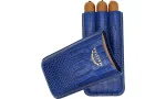 Partagas Linea Maestra Cigar Case Leather blue 3 pcs. photo 2