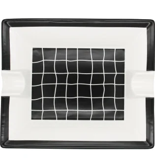 Porcelain Ashtray black and white Crocodile