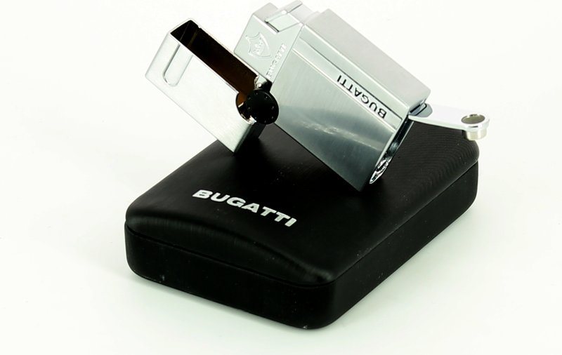 Bugatti Double Jet Lighter Brushed Chrome Buy at best price