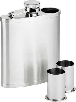 Stainless Steel Flask with 2 Shot Glasses