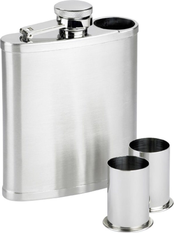 Stainless Steel Flask with 2 Shot Glasses Buy at best price